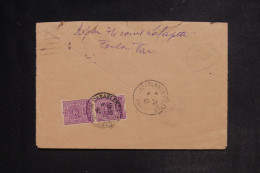 MAROC - Taxes De Casablanca Au Dos D'une Enveloppe De Toulon En 1947  - L 152872 - Cartas & Documentos