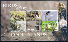 Bloc Sheet Oiseaux Rapaces Aigles Birds Of Prey  Eagles Raptors   Neuf  MNH **   Cook Islands 2018 - Adler & Greifvögel