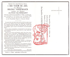 DP Helena Vaerewijck ° Stekene 1900 † Sint-Niklaas 1959 X Alfred Blommaert - Devotion Images