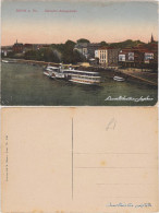 Ansichtskarte Bonn Dampferanlegestelle - Rheinpanorama 1916  - Bonn