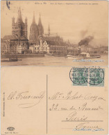 Ansichtskarte Köln Dom, Stapelhaus, Brücke Und Dampfer 1910  - Köln