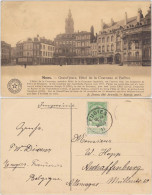 Bergen Mons (Mont) Grand' Place, Hôtel De La Couronne Et Beffroi 1916 - Otros & Sin Clasificación