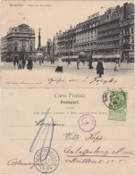 Postkaart Brüssel Bruxelles Place De Brouckere 1904 - Otros & Sin Clasificación