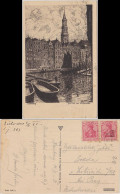 Ansichtskarte Hamburg Künstlerkarte: Flet Bei Der Trostbrücke 1921 - Other & Unclassified