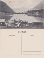 Ansichtskarte Gößl-Grundlsee Totale, Landungsplatz Mit Dampfer 1914 - Sonstige & Ohne Zuordnung