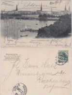 Ansichtskarte Hamburg Blick Auf Lombardsbrücke Und Stadt 1902 - Autres & Non Classés