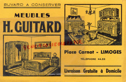 87 - LIMOGES - BUVARD MEUBLES H. GUITARD - PLACE CARNOT  MOBILIER LITERIE - M