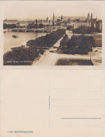 Ansichtskarte Zürich Totale, Utoquai Und Brücke 1930  - Autres & Non Classés