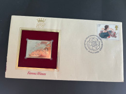 (stamps 29-5-2024) 1 USED Stamps + With "GOLD STAMP" FDC - UK - 9 July 1980 - Emily Brontë / 15p Stamp - 1971-1980 Decimal Issues