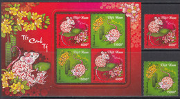 2019  Vietnam Year Of The Rat  Complete Set Of 2 + Souvenir Sheet  MNH - Vietnam