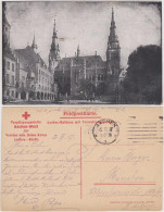 Ansichtskarte Aachen Rathaus Mit Verwaltungsgebäude 1917  - Aken
