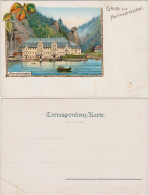 Postcard Litho AK Herrnskretschen Hřensko Blick Auf Die Stadt 1912  - Czech Republic