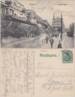 Ansichtskarte Barmen-Wuppertal Neuer Weg - Straßenbahn Und Schwebebahn 1910  - Wuppertal