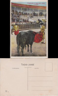 Ansichtskarte  Preparando El Toro Para Entrar A Matar/Stierkampf 1928  - Autres & Non Classés