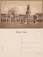 Postcard Lissabon Praça Do Comercio 1924 - Autres & Non Classés