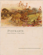 Ansichtskarte  Künstlerkarte - Dorflandschaft - Sonne 1913  - 1900-1949