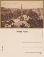 Postcard Lissabon Avenida Da Liberdade 1924 - Other & Unclassified