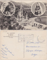 CPA Lourdes Lorda La Basilique Et La Grotte/Kirche Und Grotte 1963 - Autres & Non Classés