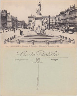 CPA Bordeaux Platz Und Monument De Gambetta 1916  - Autres & Non Classés