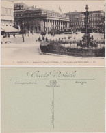 Bordeaux Fontaine Et Place De La Comedie/Platz Und Straßenbahn 1916  - Otros & Sin Clasificación