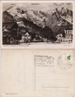 Ansichtskarte Garmisch-Partenkirchen Marktplatz Mit Wettersteingebirge 1949 - Garmisch-Partenkirchen