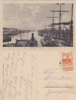 Ansichtskarte Bremen Freihafen, Dampfer Und Segelschiffe 1917  - Bremen