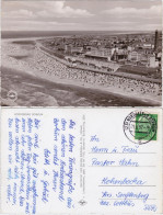 Ansichtskarte Borkum Luftbild Nordseebad 1957 - Borkum