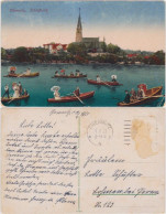 Ansichtskarte Chemnitz Schlossteich - Ruderboote 1921  - Chemnitz