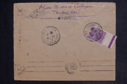 MAROC - Taxe De Casablanca Au Dos D'une Enveloppe De Toulon En 1946  - L 152875 - Brieven En Documenten