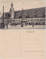 Ansichtskarte Leipzig Altes Rathaus - Kutsche, Kiosk 1913  - Leipzig