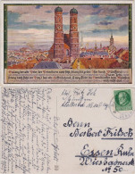 München Sankt Peter (Alter Peter) Mit Spruch (Künstlerkarte) 1922 - Muenchen