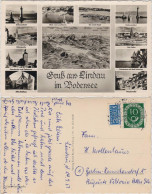 Ansichtskarte Lindau (Bodensee) Mehrbild: Hafen - Landkarte 1953  - Autres & Non Classés