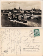 Ansichtskarte Mainz Totale Mit Schiff Und Schaufelraddampfer 1934  - Mainz