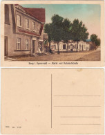 Burg (Spreewald) Borkowy (Błota) Markt Und Bahnhofstraße 1920  - Burg (Spreewald)
