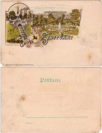Ansichtskarte Litho AK Stuttgart 2 Bild Litho: Polytechnikum Und Brunnen 1906  - Stuttgart