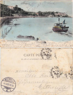 CPA Toulon Plage De Tamaris/Stadt Und Ankommender Dampfer 1902  - Toulon