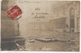 75 PARIS Inondations De 1910 Carte Photo  De La Rue Saint-Dominique - Überschwemmung 1910