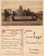 Postcard Lowitsch Łowicz Soldaten Vor Gedenkstein "Durchhalten" 1914  - Poland
