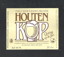 BROUWERIJ STRUBBE - ICHTEGEM - HOUTEN KOP - ZEELS BIER   - 1 BIERETIKET  (BE 345) - Cerveza