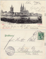 Köln Coellen /  Cöln Behelfsbrücke Und Ufer Mit Dom Ansichtskarte 1902 - Köln