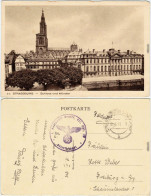 Straßburg Strasbourg Schloß Und Münster CPA Ansichtskarte 1942 - Strasbourg