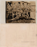 Ansichtskarte  Soldaten Vor Backsteinhaus 1917  - Weltkrieg 1914-18