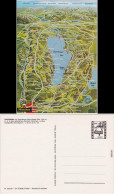 Starnberg Einfache Landkarte Vom Starnberger See Und Umgebung 1990 - Starnberg