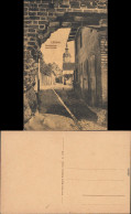 Lübben (Spreewald) Lubin (Błota) Straßenpartie   Stadtmauer Und Kirche 1922 - Lübben (Spreewald)