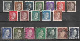 1941 - Adolf Hitler Mi No 781/798 - Used Stamps