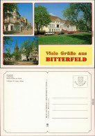 Bitterfeld Burgstraße, Lutherhaus, Markt Mit Blick Zur Kirche 1987 - Andere & Zonder Classificatie