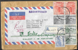 Pakistan Sialkot Registered Cover To Germany 1971 - Pakistan