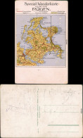 Ansichtskarte Allgemein Mecklenburg Vorpommern Insel Rügen - Landkarte 1932 - Autres & Non Classés