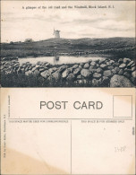 Ansichtskarte Block Island (Rhode Island) Windmühle - Steinmauer Windmill 1915 - Altri & Non Classificati