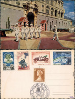 Ansichtskarte Monaco Wache Vor Dem Schloß - Sondermarken Rückseitig 1962 - Sonstige & Ohne Zuordnung